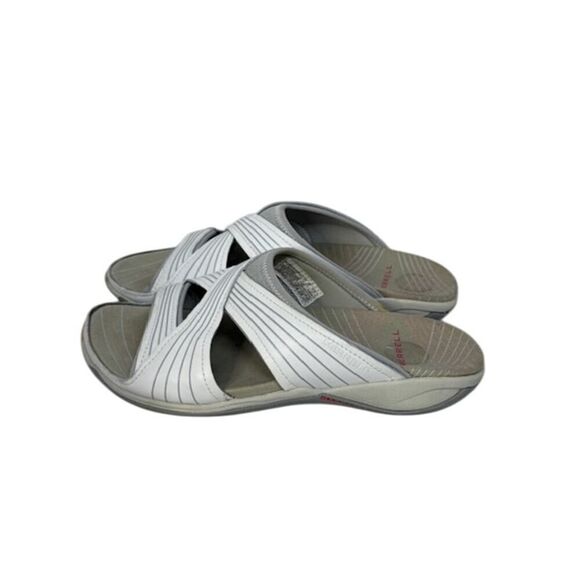 Merrell Flat White Slip On Sandals Women's Size 6 - Picture 3 of 7